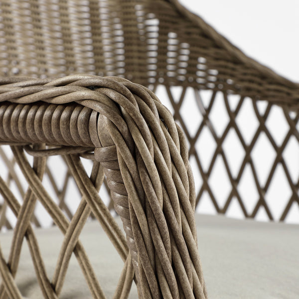 Willowbrook Lattice Weave Rattan Bistro Set, Natural