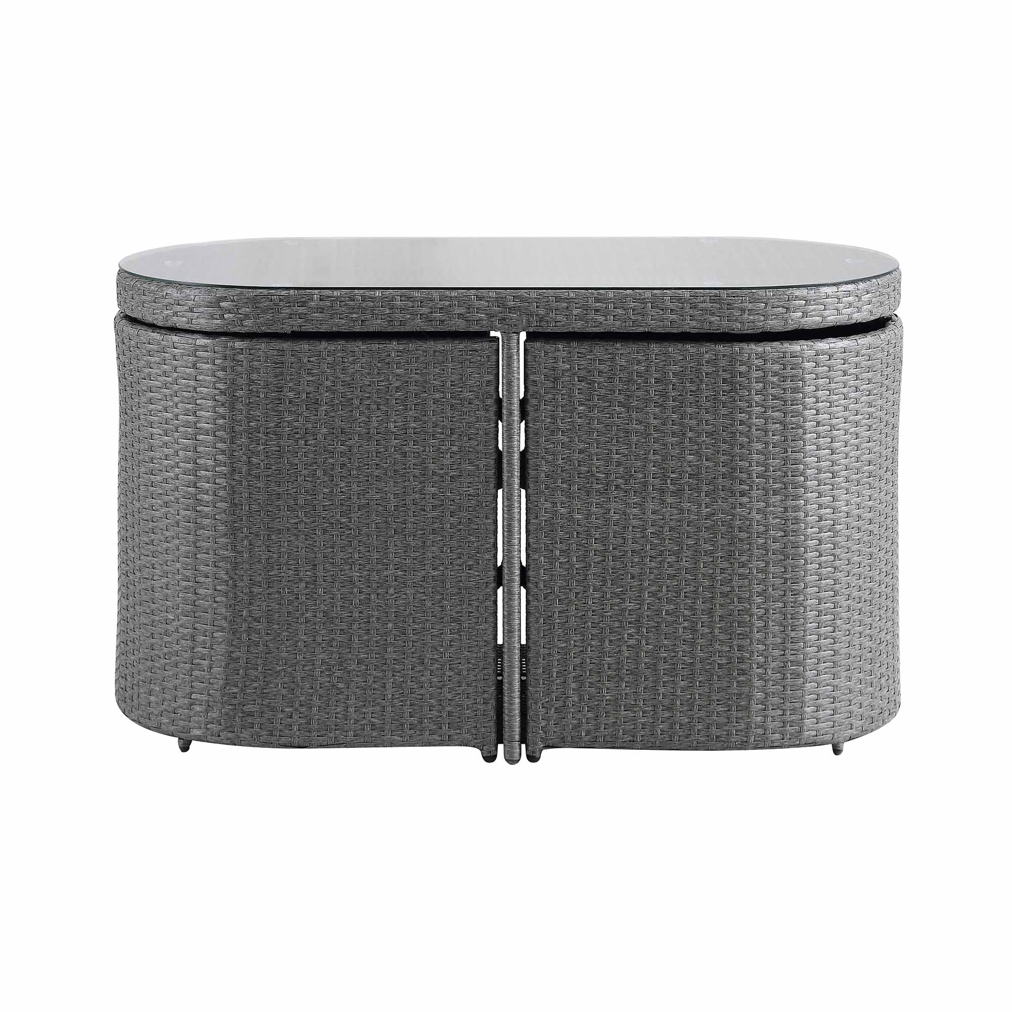 Granchester Rattan Balcony Bistro Set, Grey