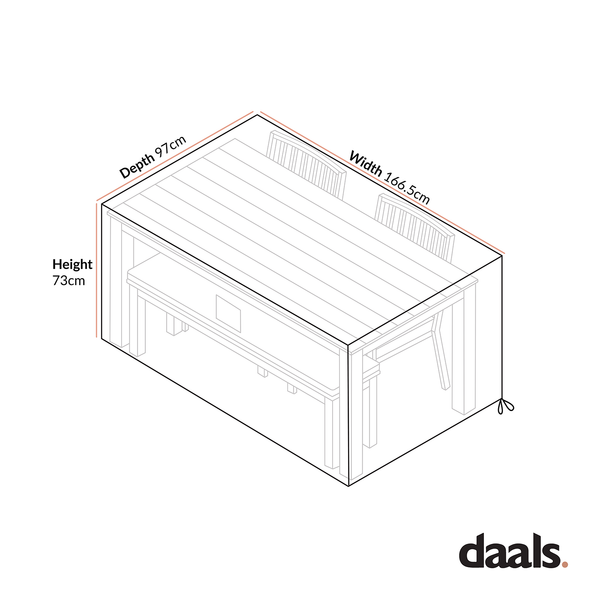 Cover for Earlswood Aluminium Dining Set with Bench