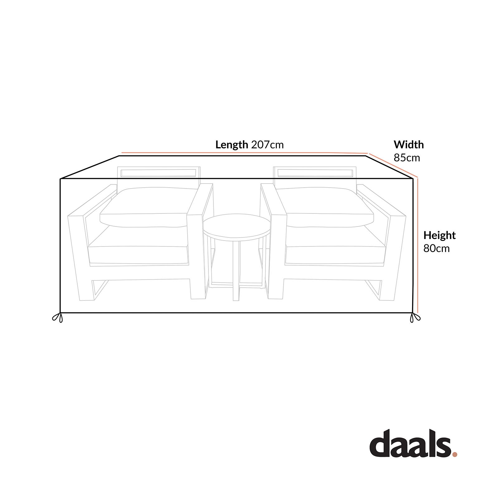 Cover for Montrose Aluminium Outdoor Bistro Set