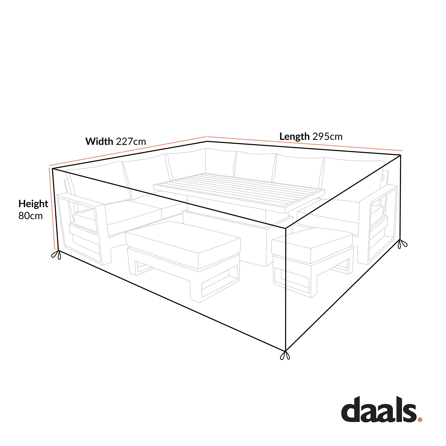 Cover for Montrose Aluminium Large Corner Casual Dining Set with Rising Table