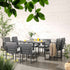 Albany Aluminium 9-Piece Outdoor Cube Dining Set, Grey