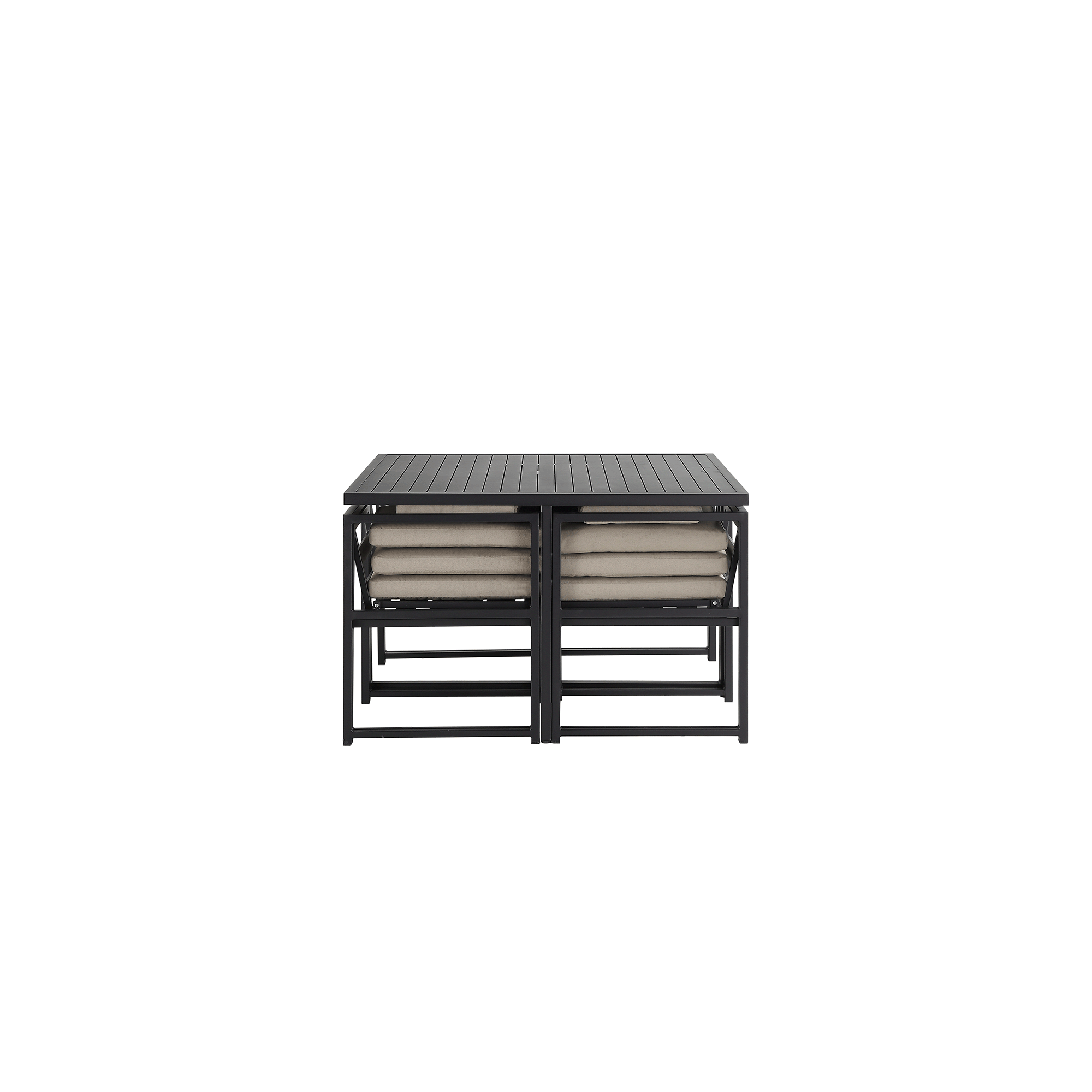 Albany Aluminium 9-Piece Outdoor Cube Dining Set,Taupe