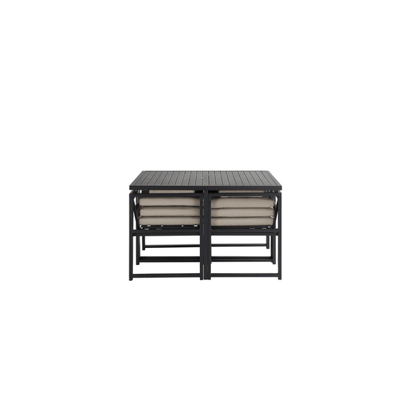 Albany Aluminium 9-Piece Outdoor Cube Dining Set,Taupe