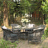 Willowbrook Lattice Weave Rattan 6-Seater Round Dining Set, Dark Grey