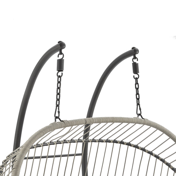 Harrington Rattan + Rope Indoor Outdoor DOUBLE Hanging Chair