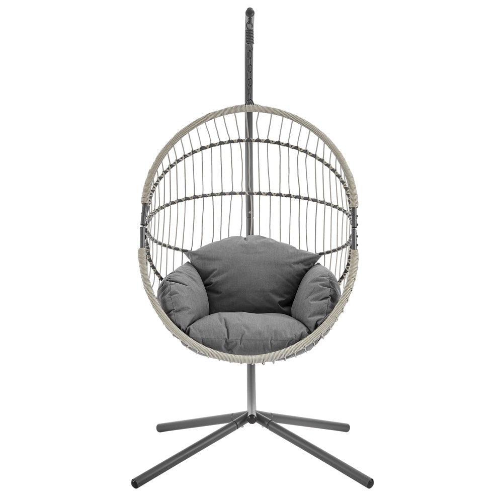 Harrington Rattan + Rope Indoor Outdoor Single Hanging Chair