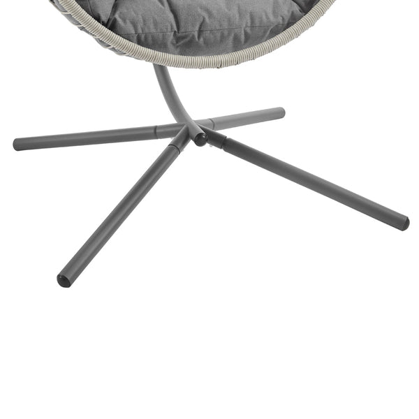 Harrington Rattan + Rope Indoor Outdoor Single Hanging Chair