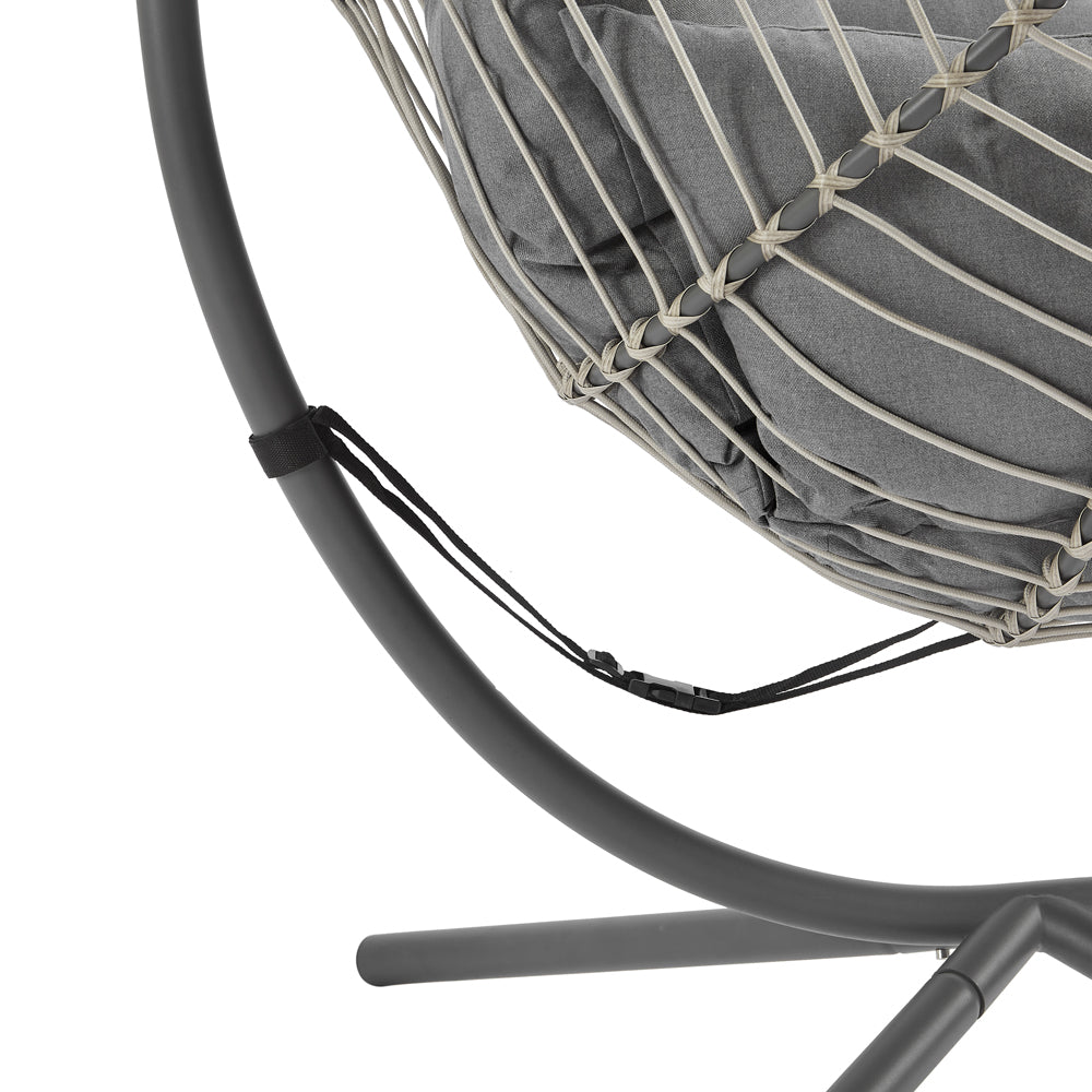 Harrington Rattan + Rope Indoor Outdoor Single Hanging Chair