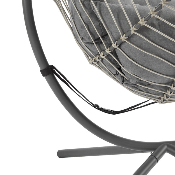 Harrington Rattan + Rope Indoor Outdoor Single Hanging Chair