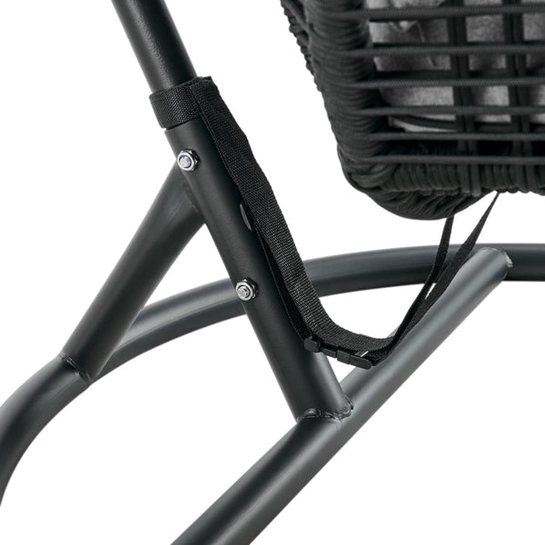 Lydia Geometric Rattan & Rope Mix Indoor Outdoor Hanging Chair