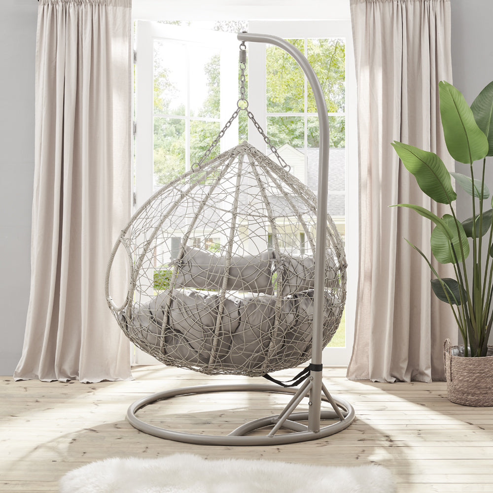 Deneb Light Grey Indoor Outdoor Double Hanging Chair