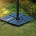 Pack of 4 Square Sand/Water Fillable Parasol Base Weights