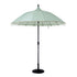 Hacienda 2.4M Sage Green Beaded Carousel Garden Parasol with Fringe Tassels and Aluminium Tilt