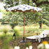 Tropical Pattern 2.6M Octagonal Tassel Parasol with Aluminium Tilt