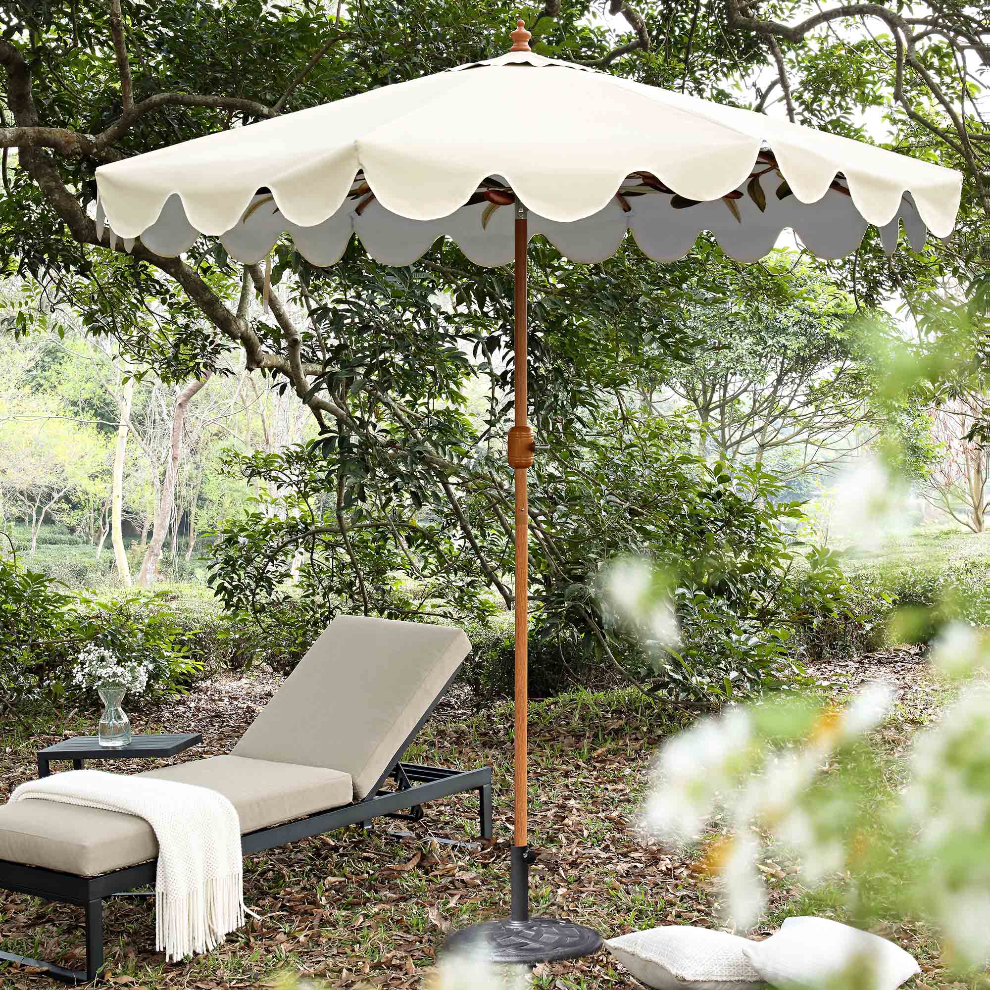 Lemon Branch 2.6M Octagonal Parasol with Aluminium Tilt