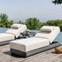Pedra Rope and Aluminium Outdoor Sun Lounger, Grey