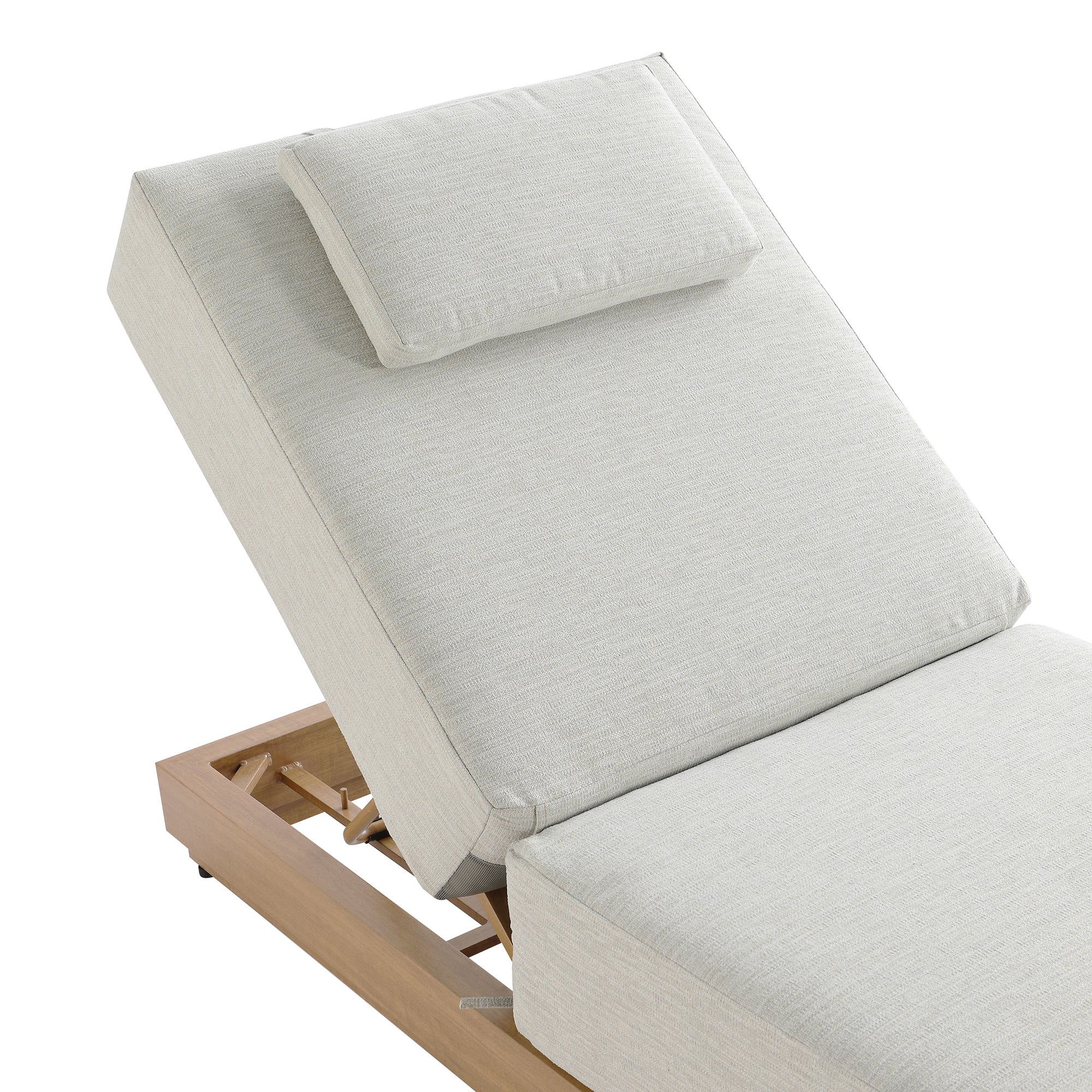 Pedra Rope and Aluminium Outdoor Sun Lounger and Side Table Set, Natural