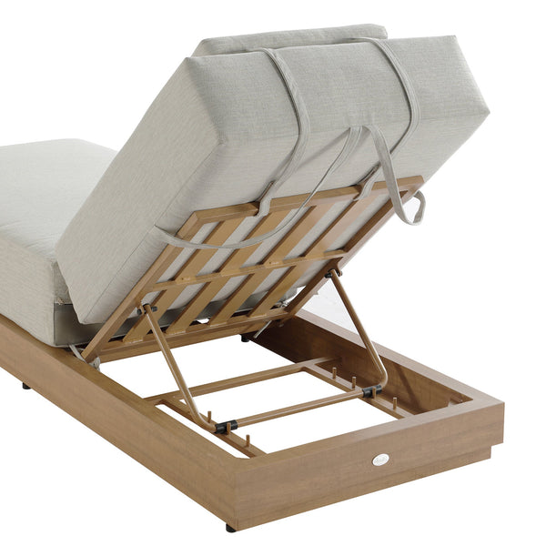 Pedra Rope and Aluminium Outdoor Sun Lounger and Side Table Set, Natural