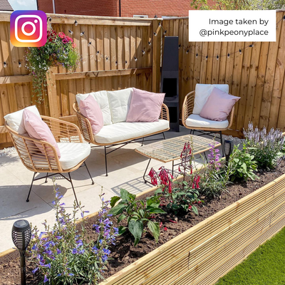 St Loy Natural 4 Seater Rattan Sofa set