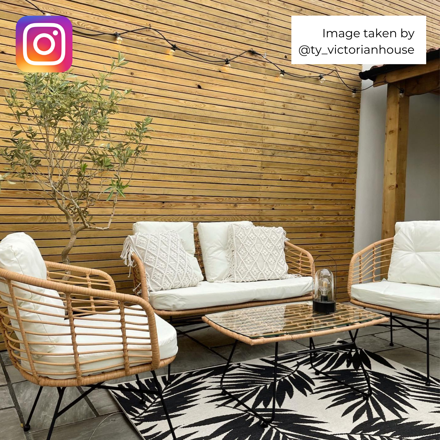 St Loy Natural 4 Seater Rattan Sofa set