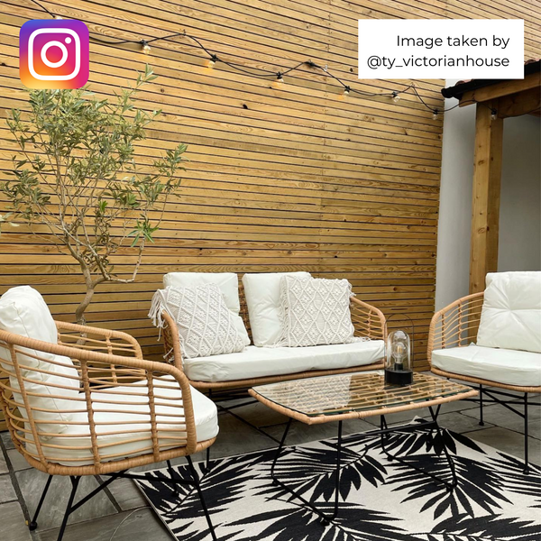 St Loy Natural 4 Seater Rattan Sofa set