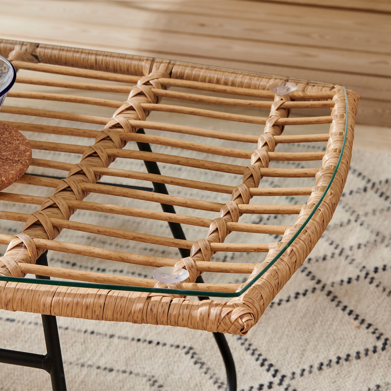 St Loy Natural 4 Seater Rattan Sofa set