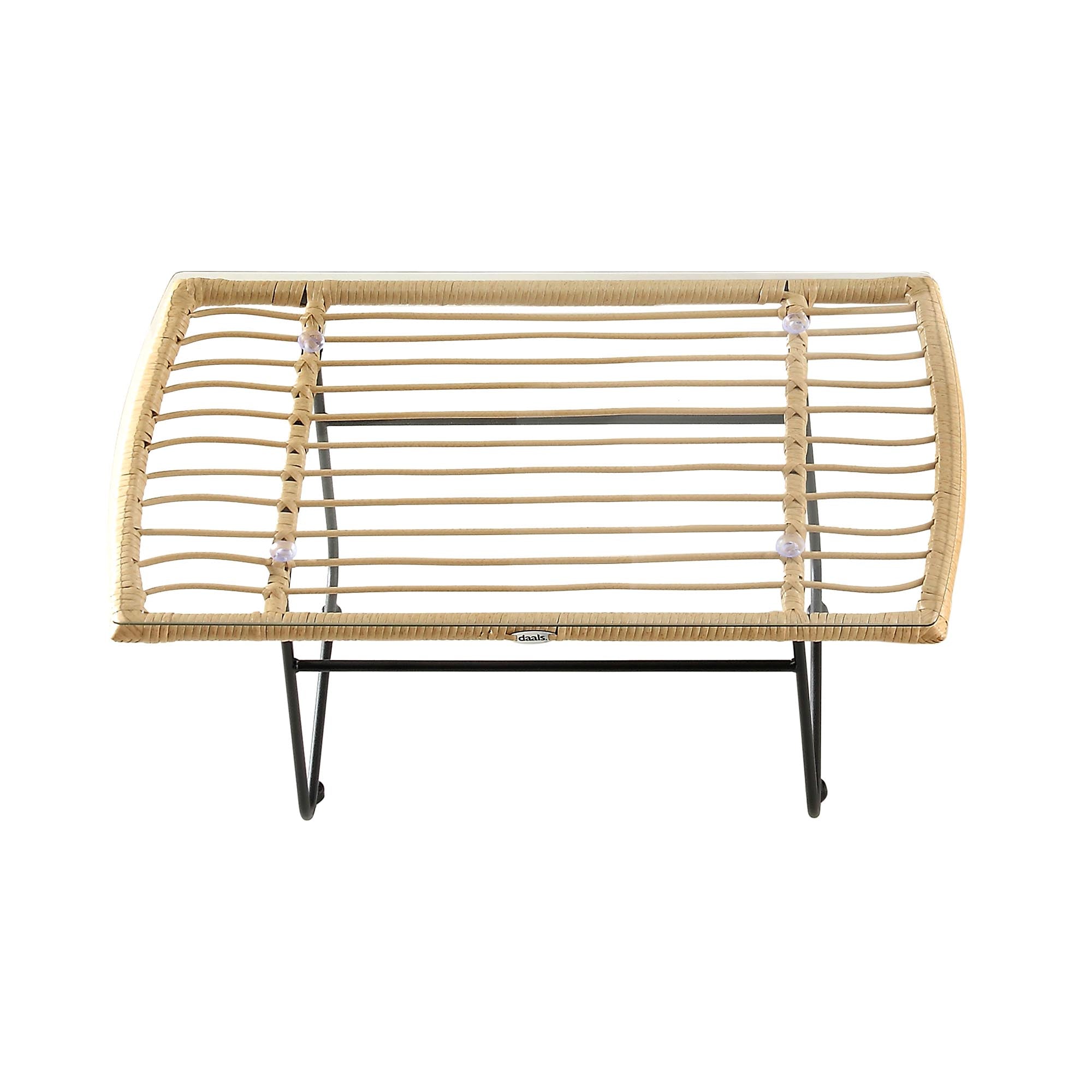 St Loy Natural Rattan Corner Sofa Set with Table