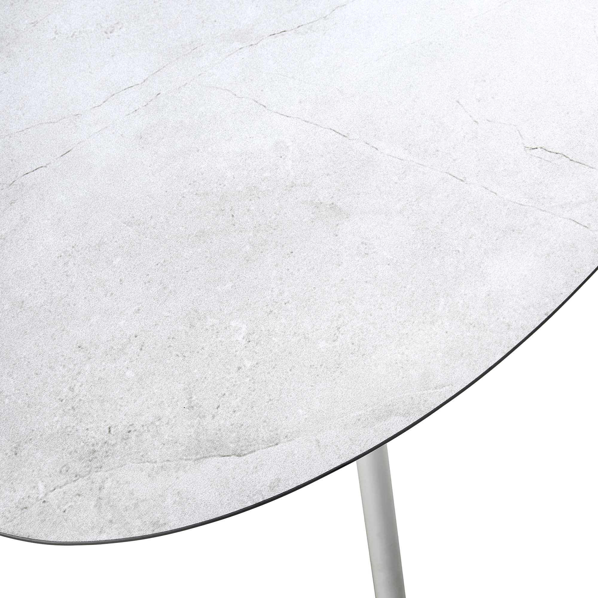 Montebello 4-Seater Outdoor Taupe Rope and Aluminium Sofa Set with White Ceramic Coffee Table