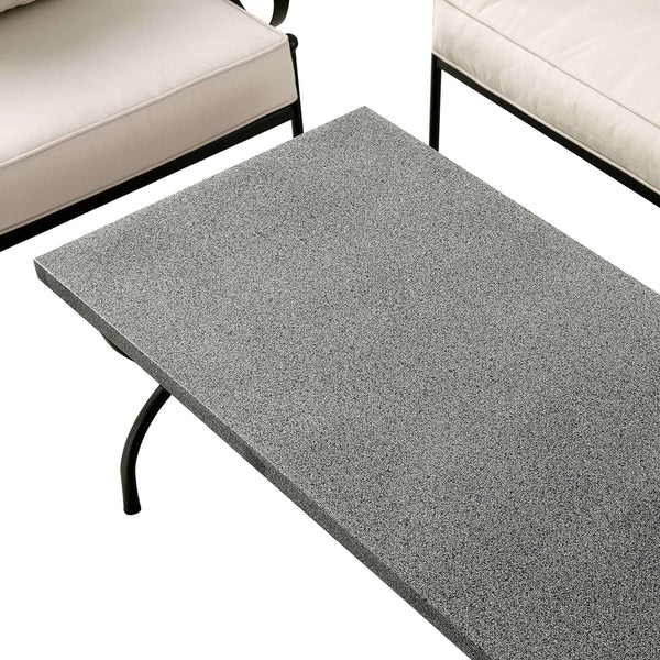 Haymes Indoor and Outdoor Metal Sofa Set with Coffee Table, Beige