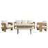 Stanford Round Wicker Outdoor 5-Seater Sofa Set, Natural
