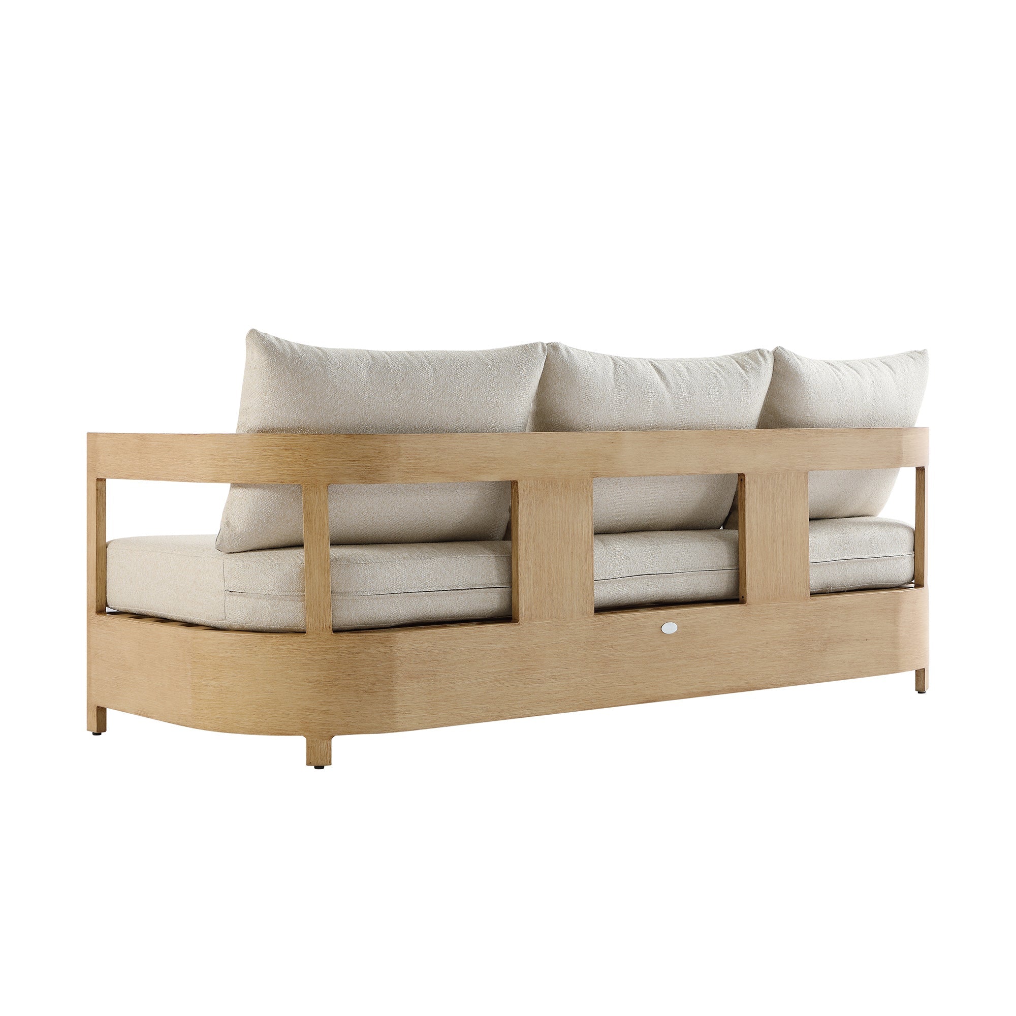 Stanford Outdoor 5-Seater Sofa Set, Natural with Beige Boucle Fabric