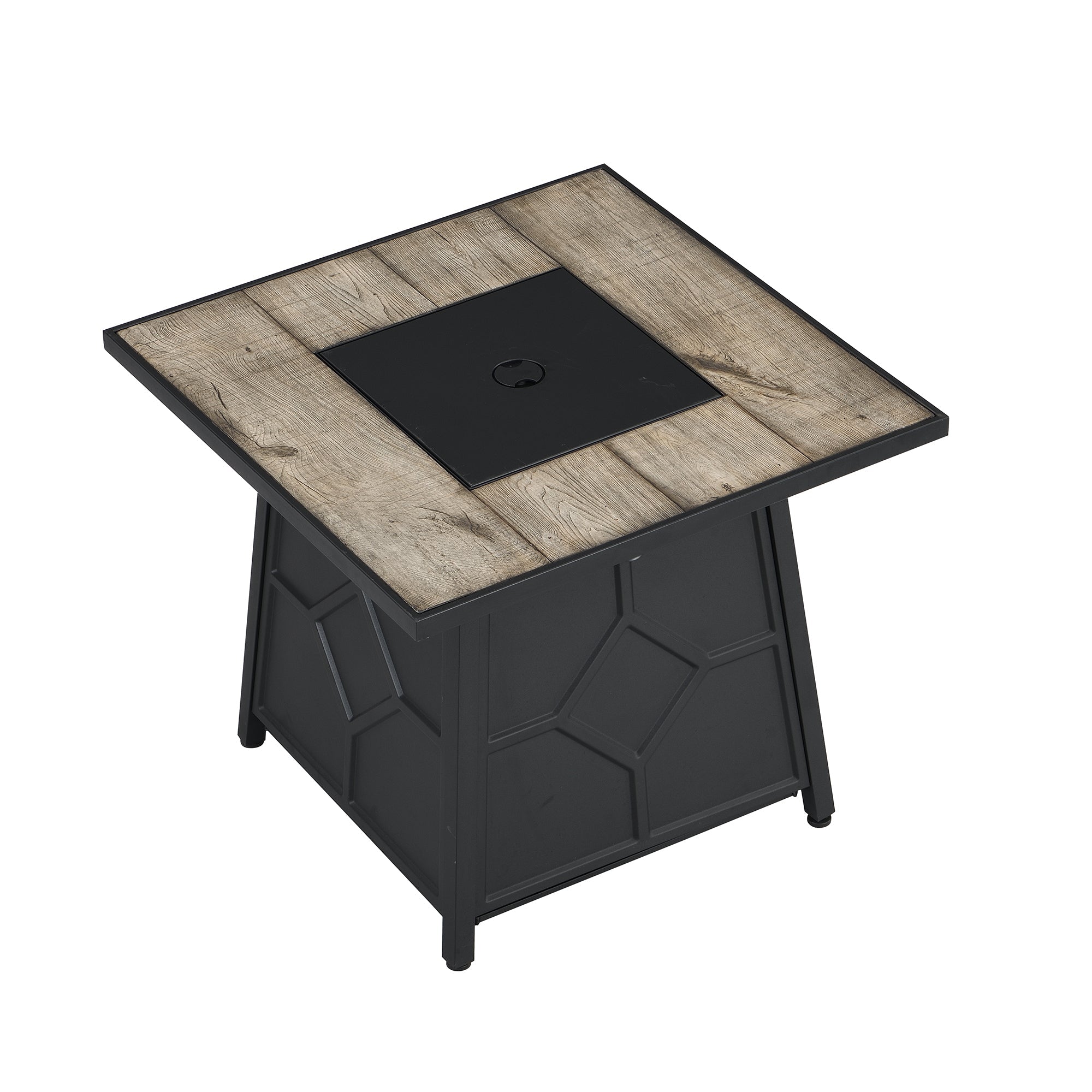 Square Outdoor 30" x 30"  40,000BTUs Real Concrete Fire Pit Table