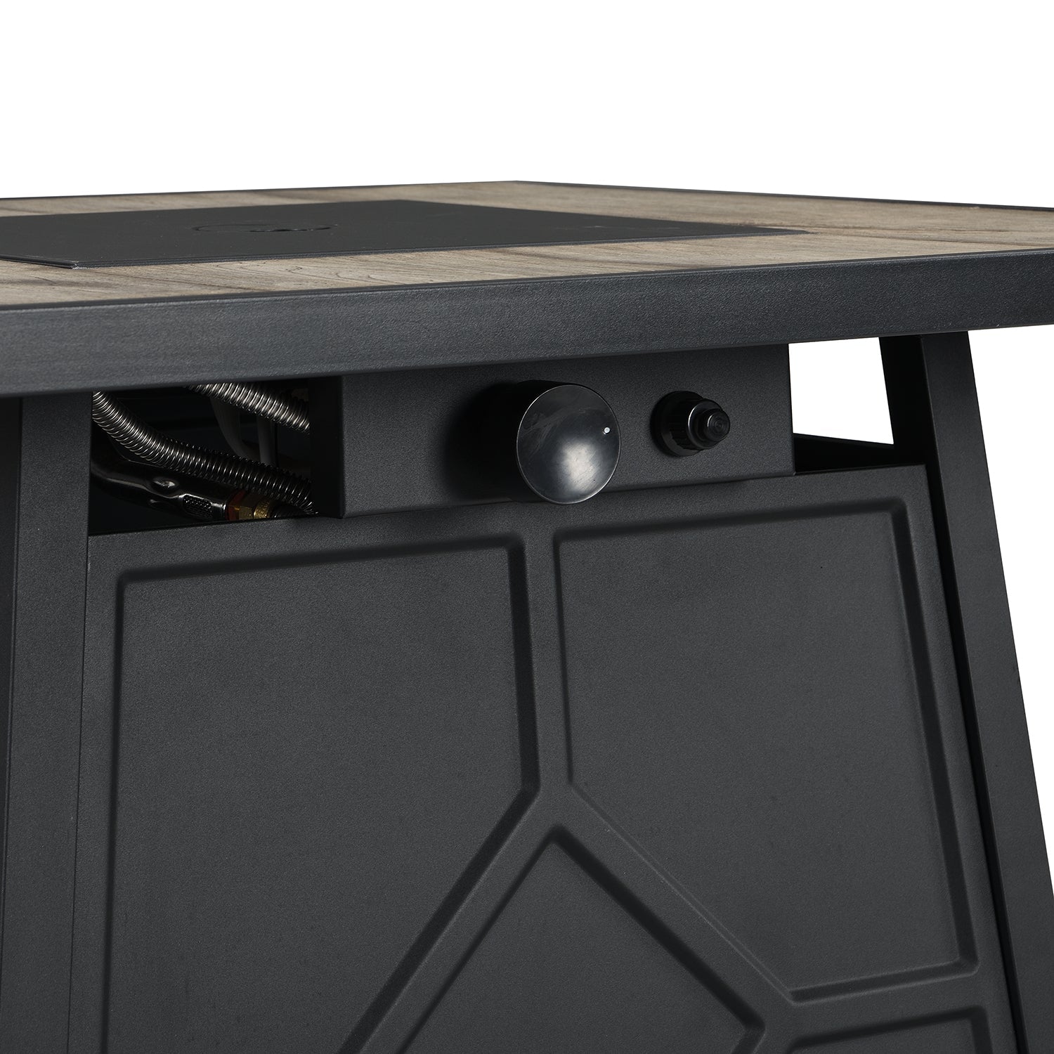 Square Outdoor 30" x 30"  40,000BTUs Real Concrete Fire Pit Table