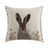 Country Collection Hare Embroidered Linen Blend Cushion