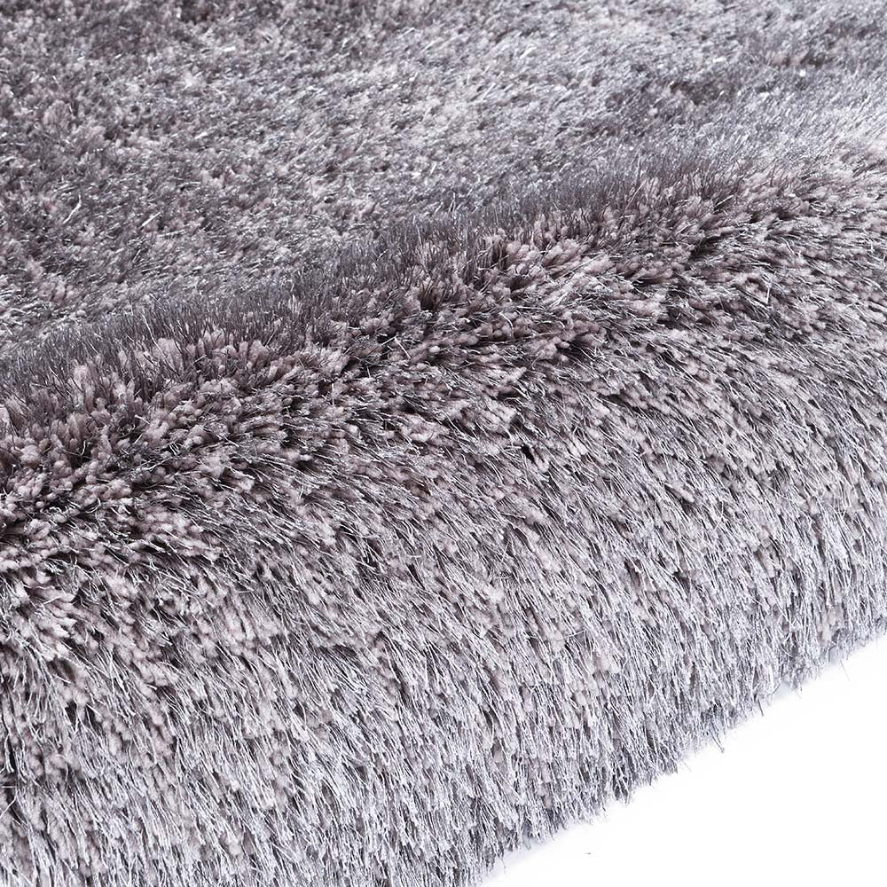 Silver Tufted Shaggy Rug 140 x 200 cm