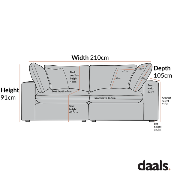 Lutyens Taupe Velvet Modular Sofa, 2-Piece