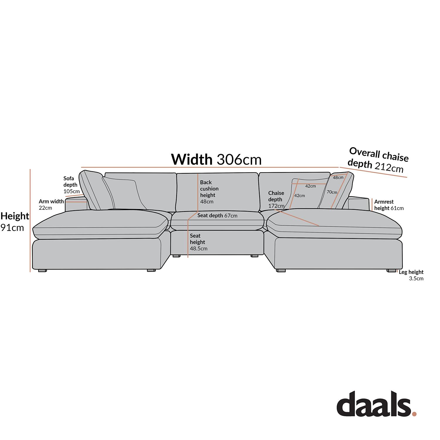 Lutyens Taupe Boucle Modular Sofa, 5-Piece U-Shape Set