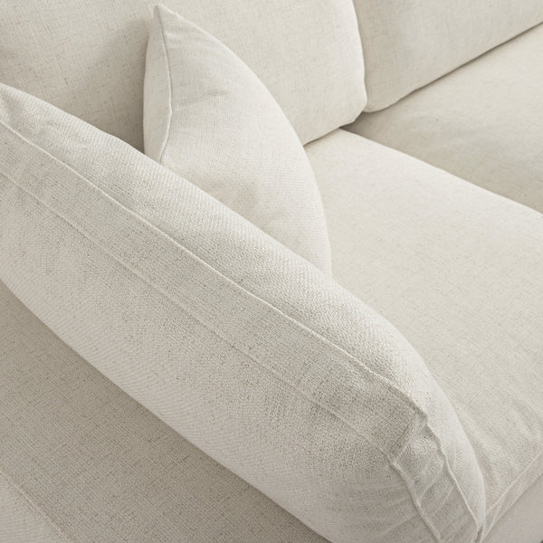 Lutyens Beige Linen Blend Modular Sofa, 5-Piece U-Shape Set