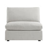 Lutyens Light Grey Linen Blend Modular Sofa, Armless Seat