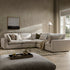Lutyens Oatmeal Weave Fabric Blend Modular Sofa, 5-Piece Corner Set