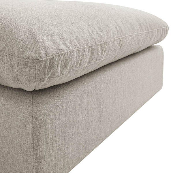 Lutyens Oatmeal Weave Fabric Modular Sofa, Stool