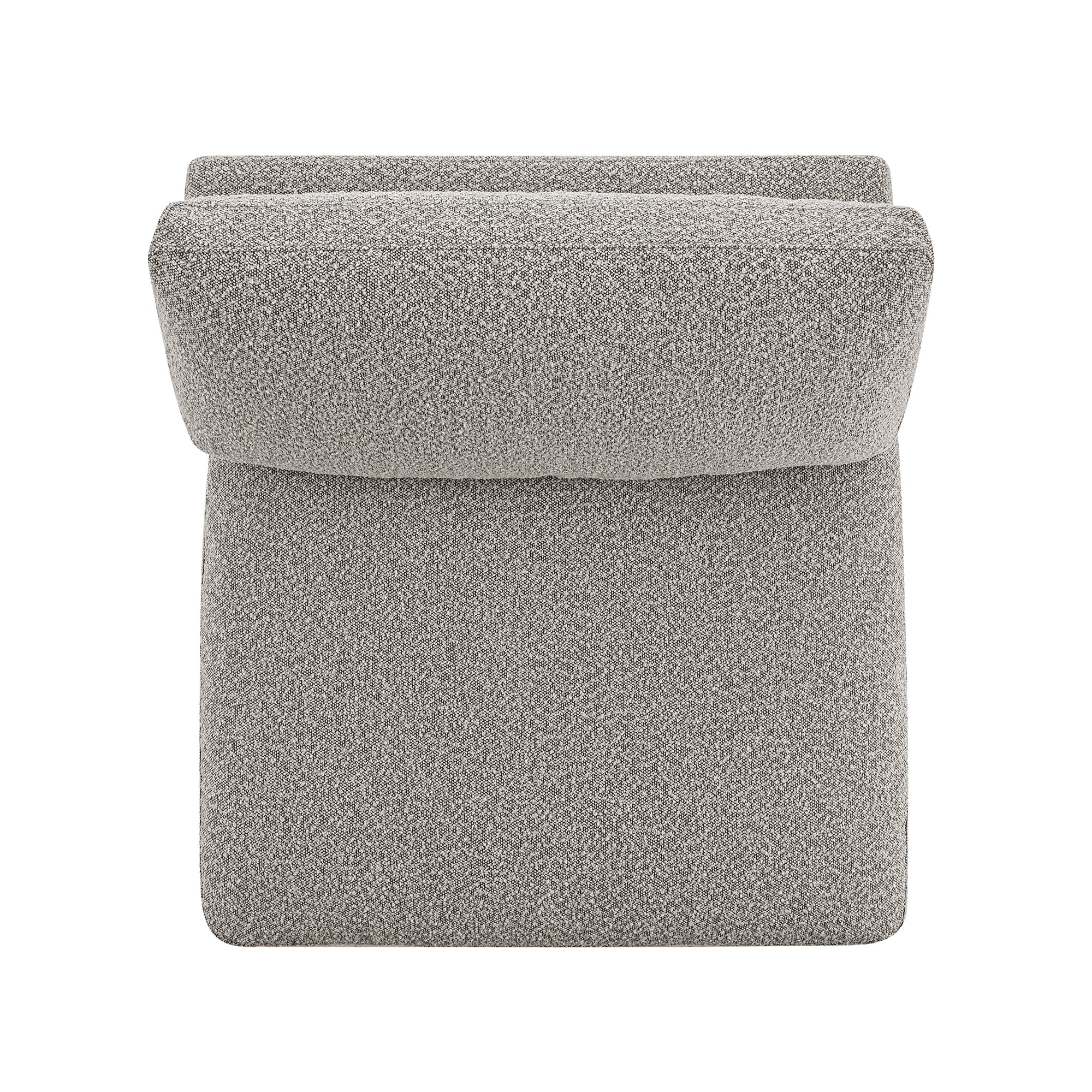 Lutyens Taupe Boucle Modular Sofa, Armless Seat