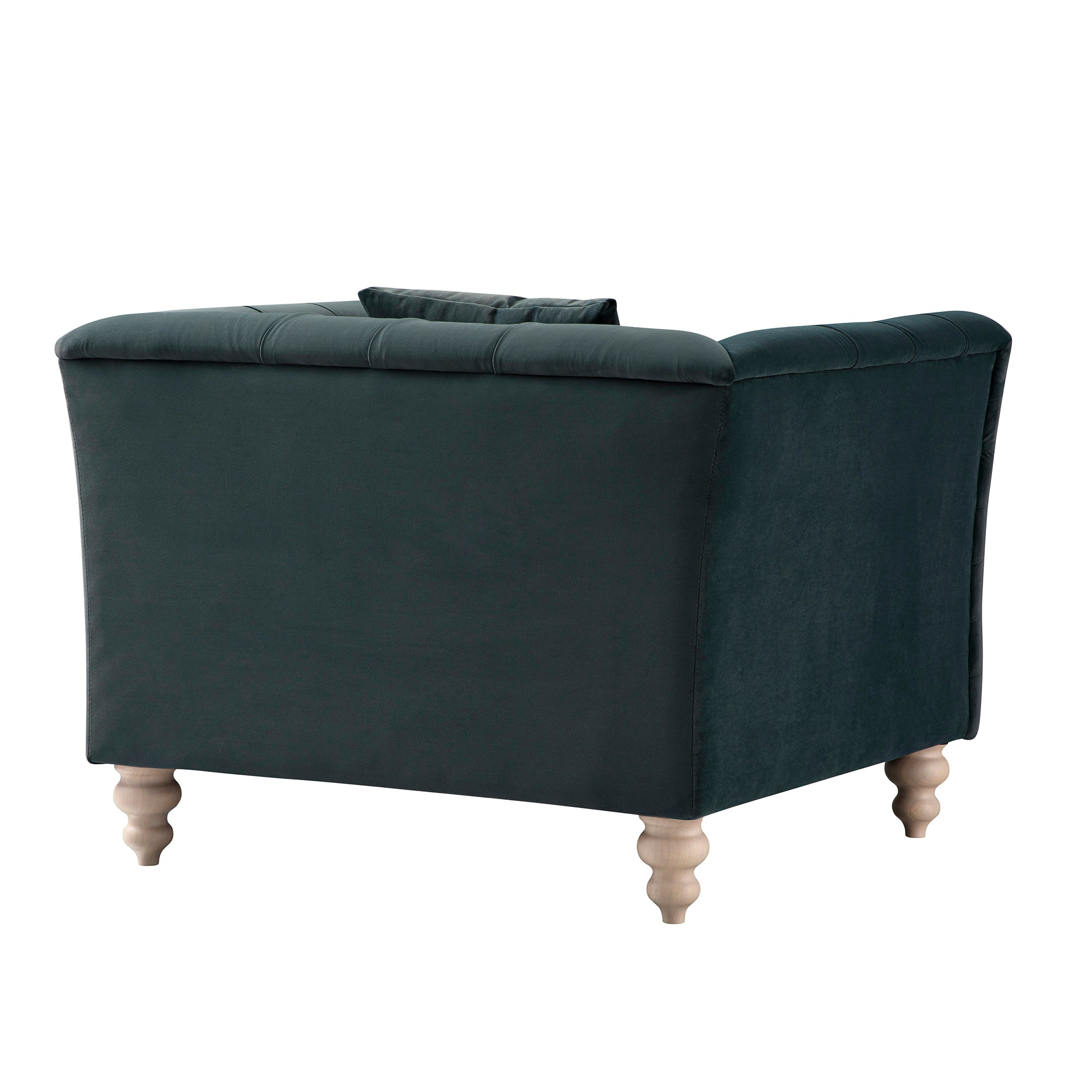 Ashby Chesterfield Armchair, Aegean Blue Velvet