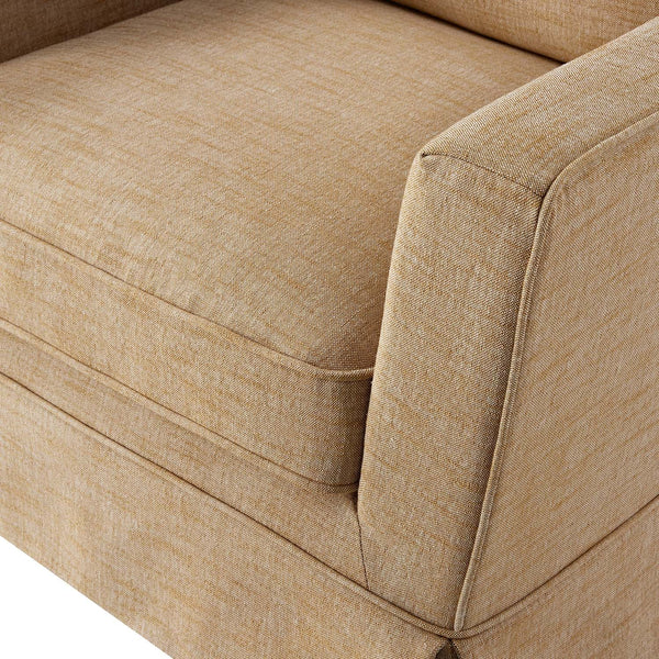 Fitz Skirted Armchair, Apricot Linen Blend