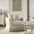 Fitz Skirted Armchair, Oatmeal Linen Blend