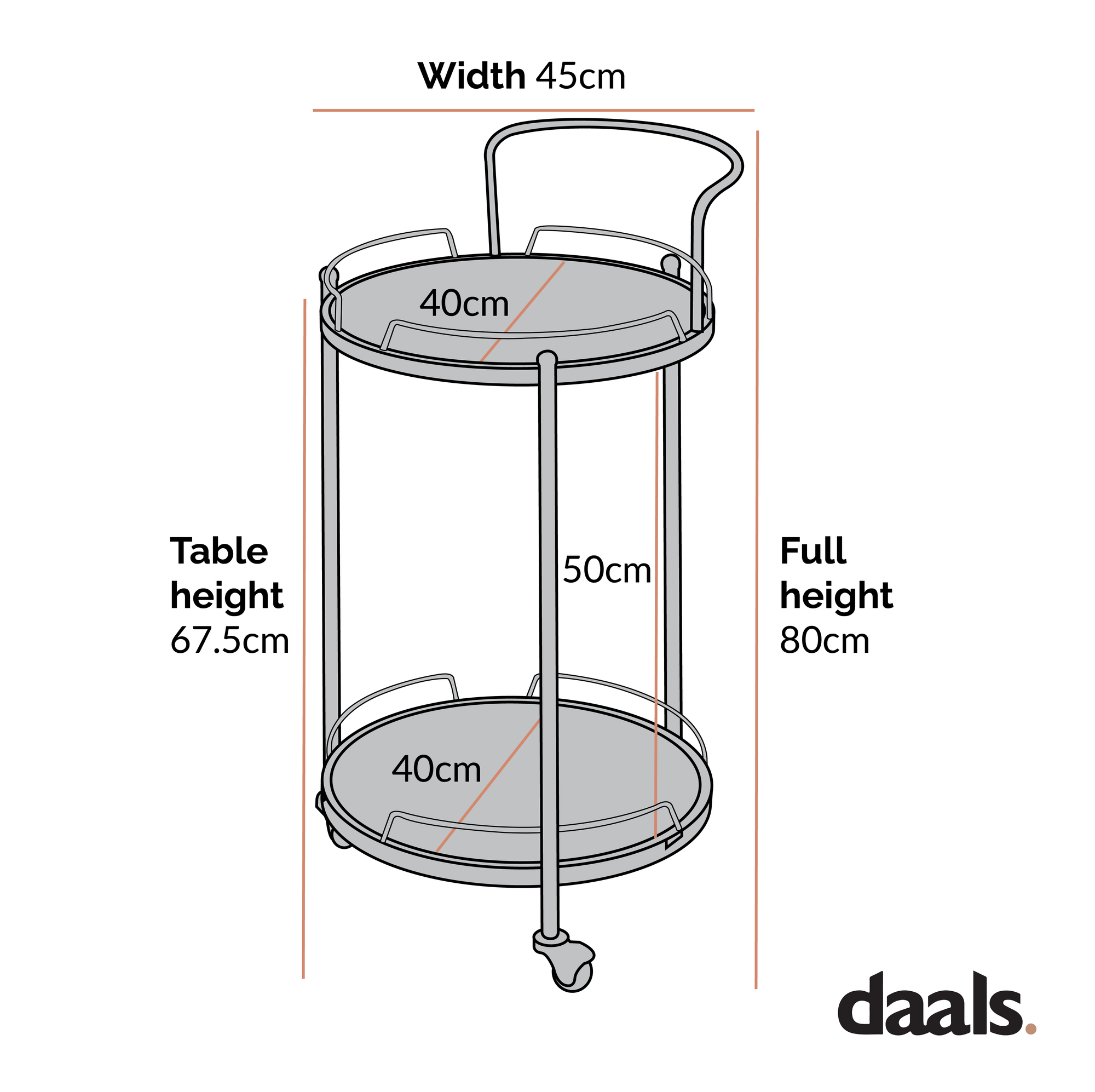 Berkeley Gold Effect Drink Trolley