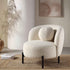 Amboise Armchair with Ball Cushion, Ecru Boucle