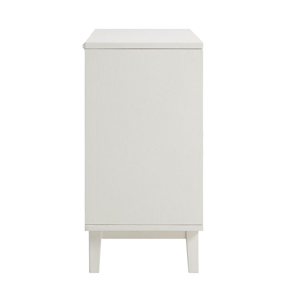 Bianca Chip Carved 3 Drawer Chest, Sand Beige & Ivory