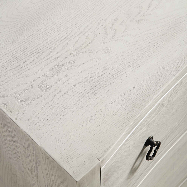 Thalia Concave Chest of Drawers, Washed White
